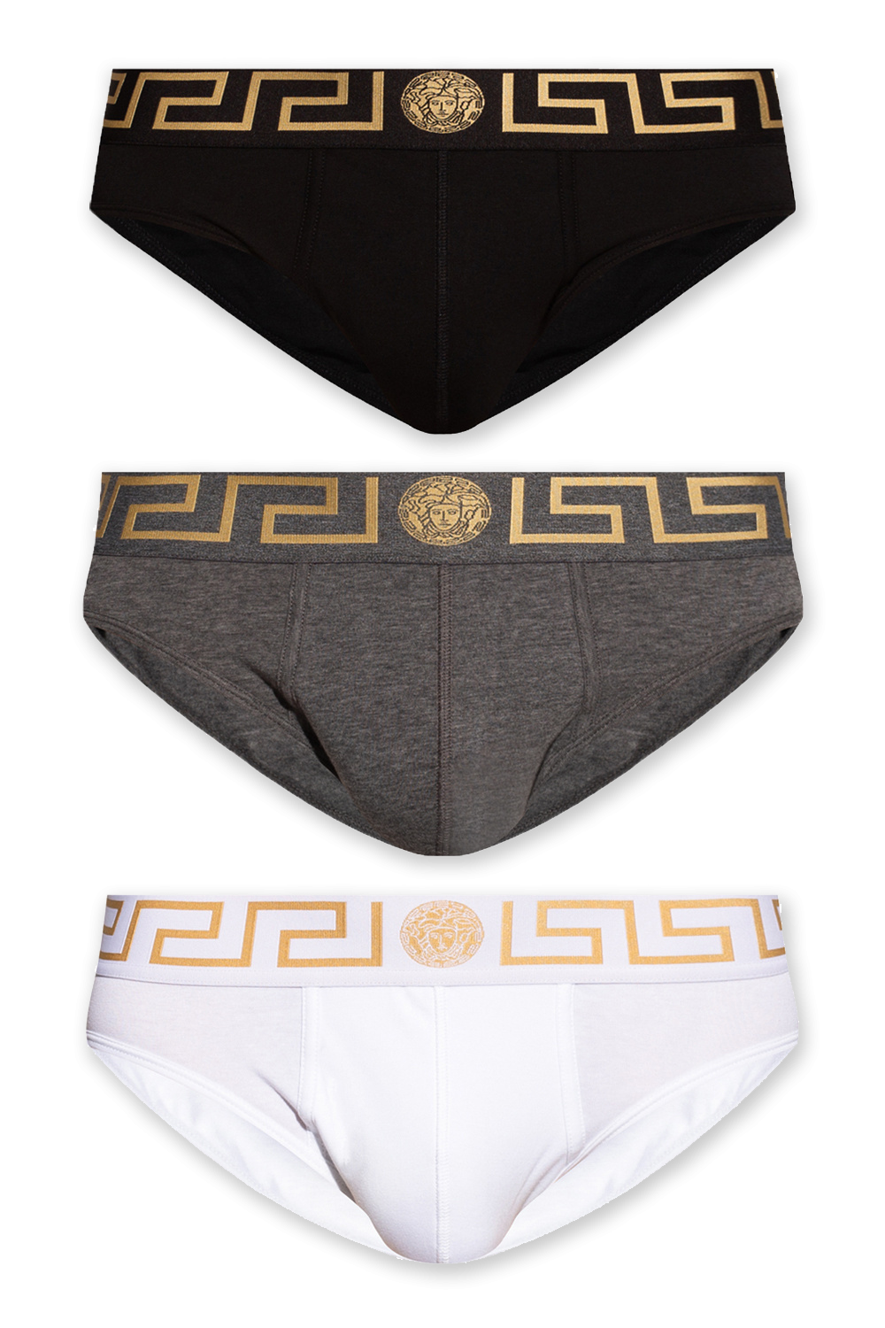 【関税込み】Versace Underwear ブリーフ Versace 90s Logo Briefs | White | FARFETCH